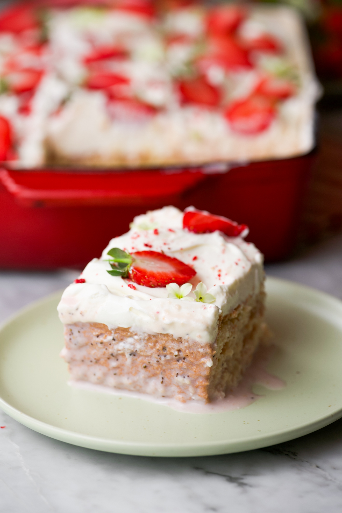 Tres Leches de Morango (Bolo Gelado)